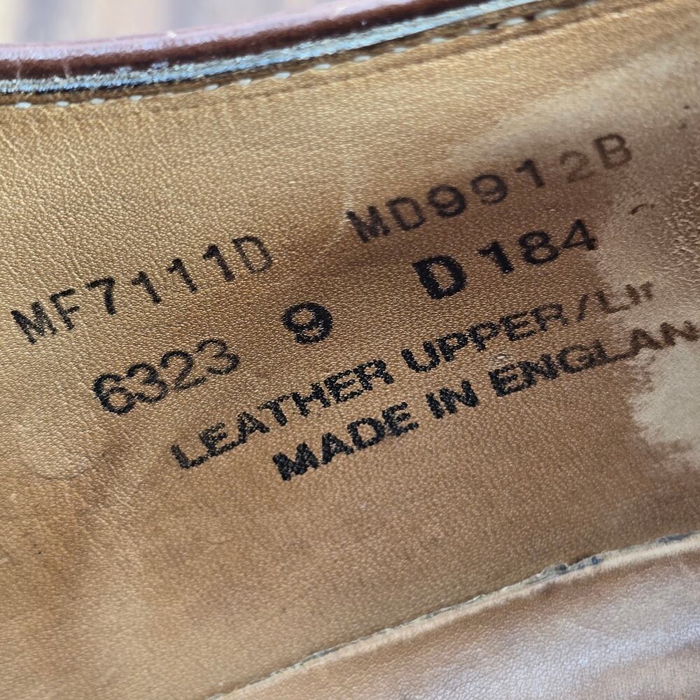 Polo Ralph Lauren Shoes Mens 9 D Brown Leather Benchmade England Dress Oxfords - Picture 8 of 9
